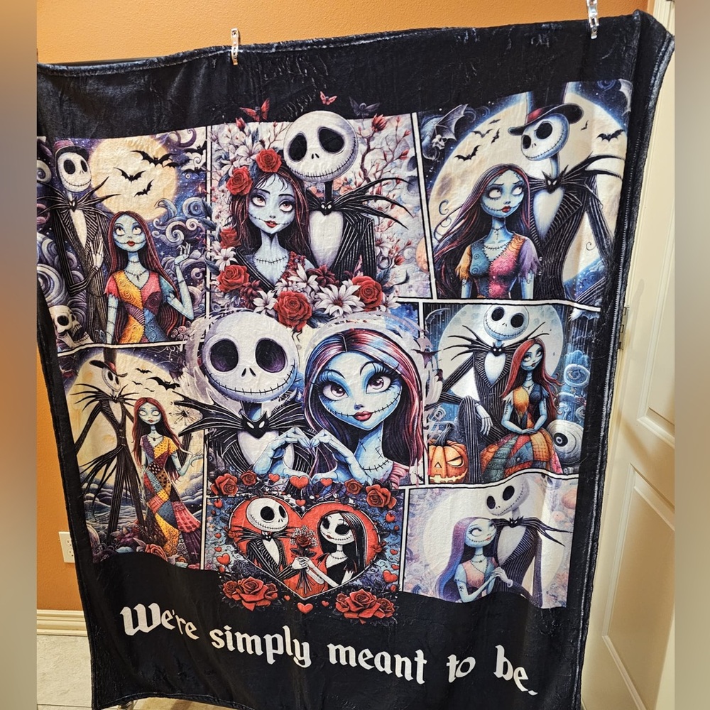 Jack and sally blanket